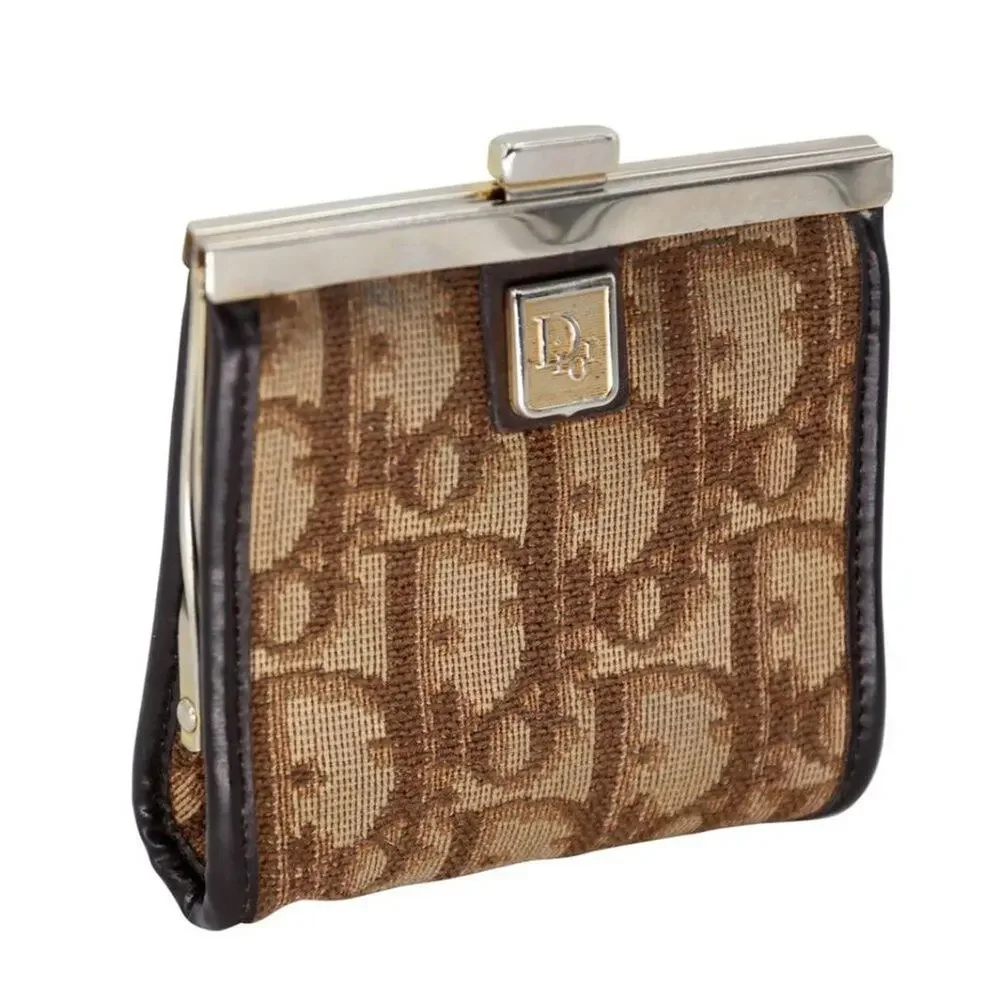 Dior Kiss-lock Mini Cd Trotter Canvas Coin Purse Wallet CD-0402N-0109
